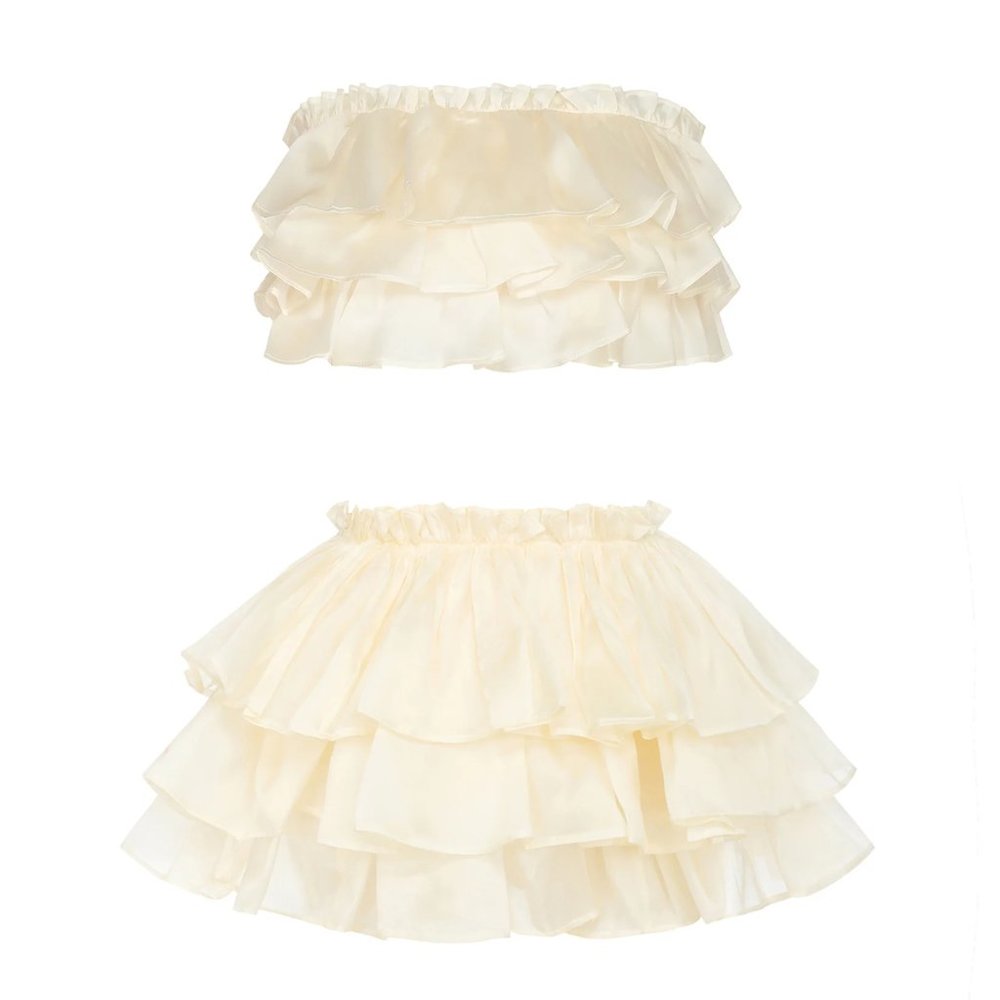 Selkie Vanilla Silk Dauphine Set - XS / NWOT - Picture 2 of 9